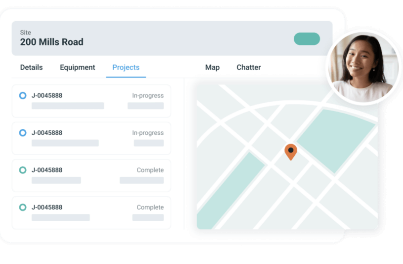 Sitetracker site and asset management dashboard mockup