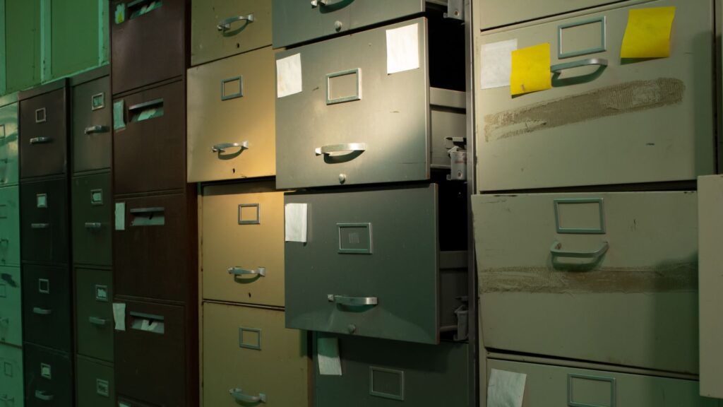 abandoned filing cabinets