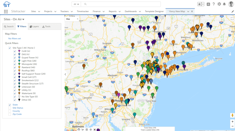 Gain a holistic view of site-based projects with Trackers and Maps