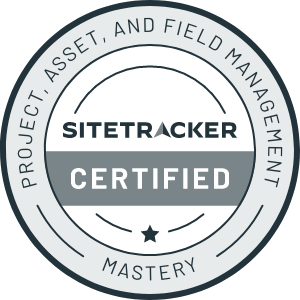 Sitetracker project, asset, and field management certification badge