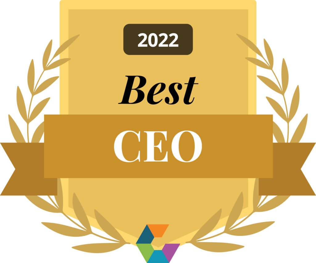 Award badge for Best CEO
