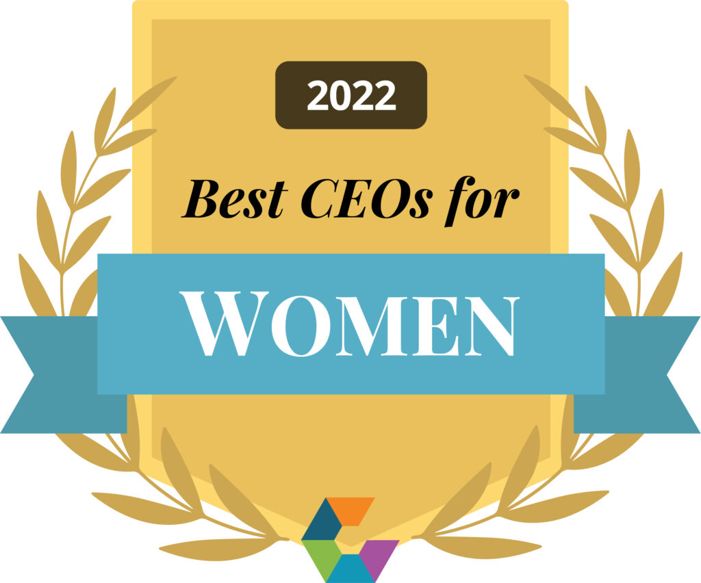 Award badge for Best CEOs for women
