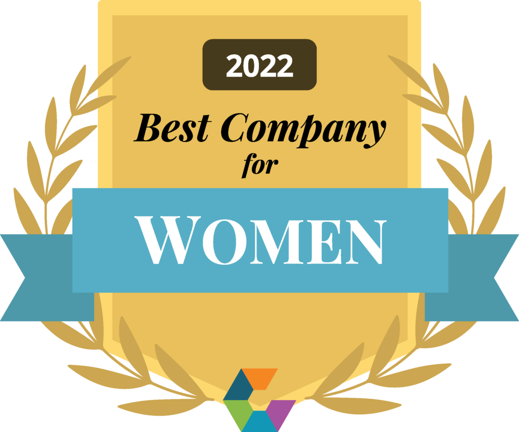 Award badge for Best Company for Women