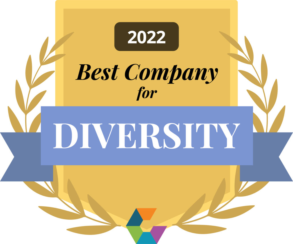 Award badge for Best Company for Diversity