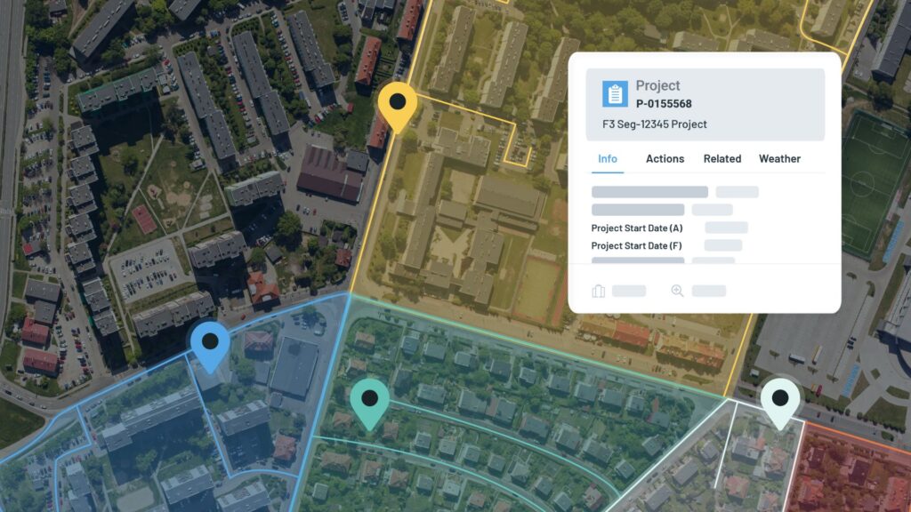 Sitetracker GIS-enabled map