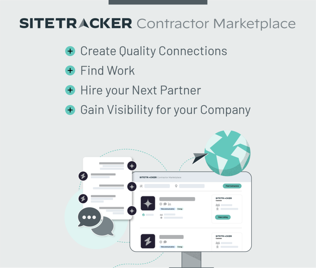 Sitetracker contractor marketplace graphic