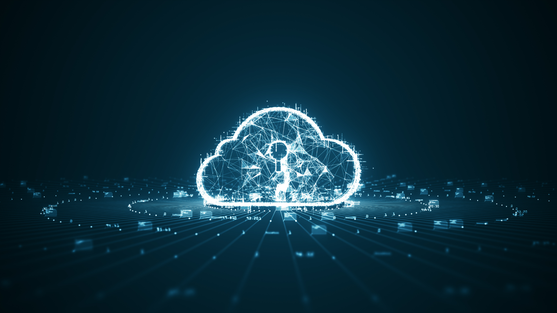 abstract cloud computing and big data illustration