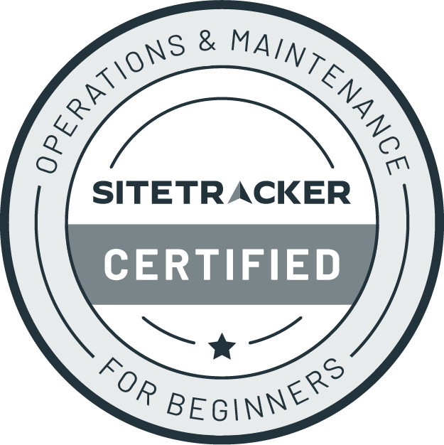 Sitetracker certification badge - o&m fundamentals for beginners