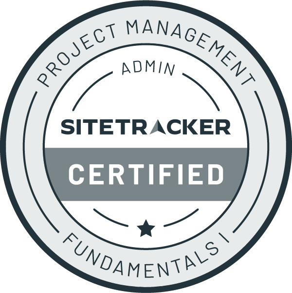 Sitetracker certification badge - project fundamentals 1