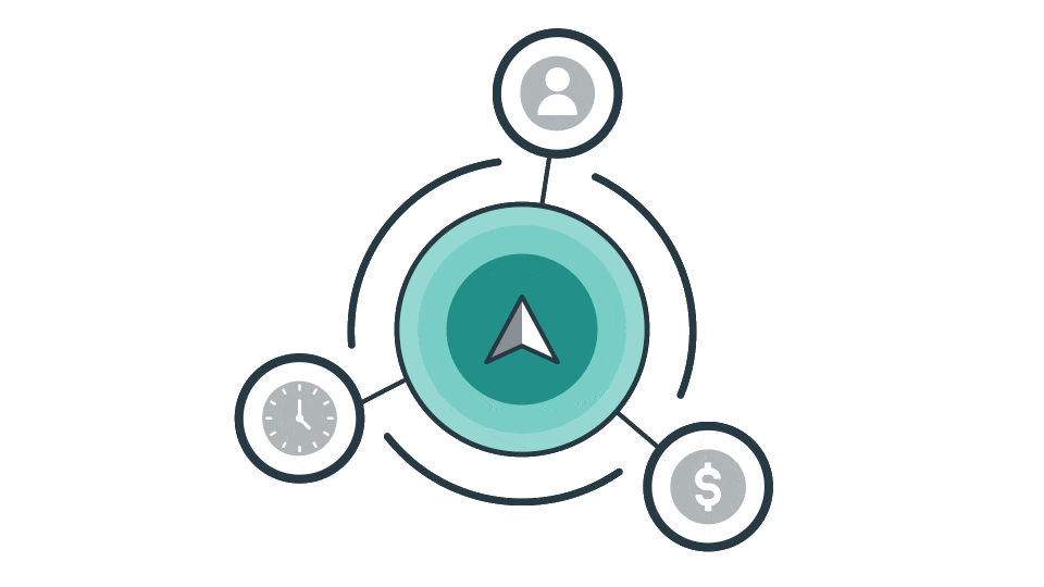 Sitetracker animation representing resource optimization