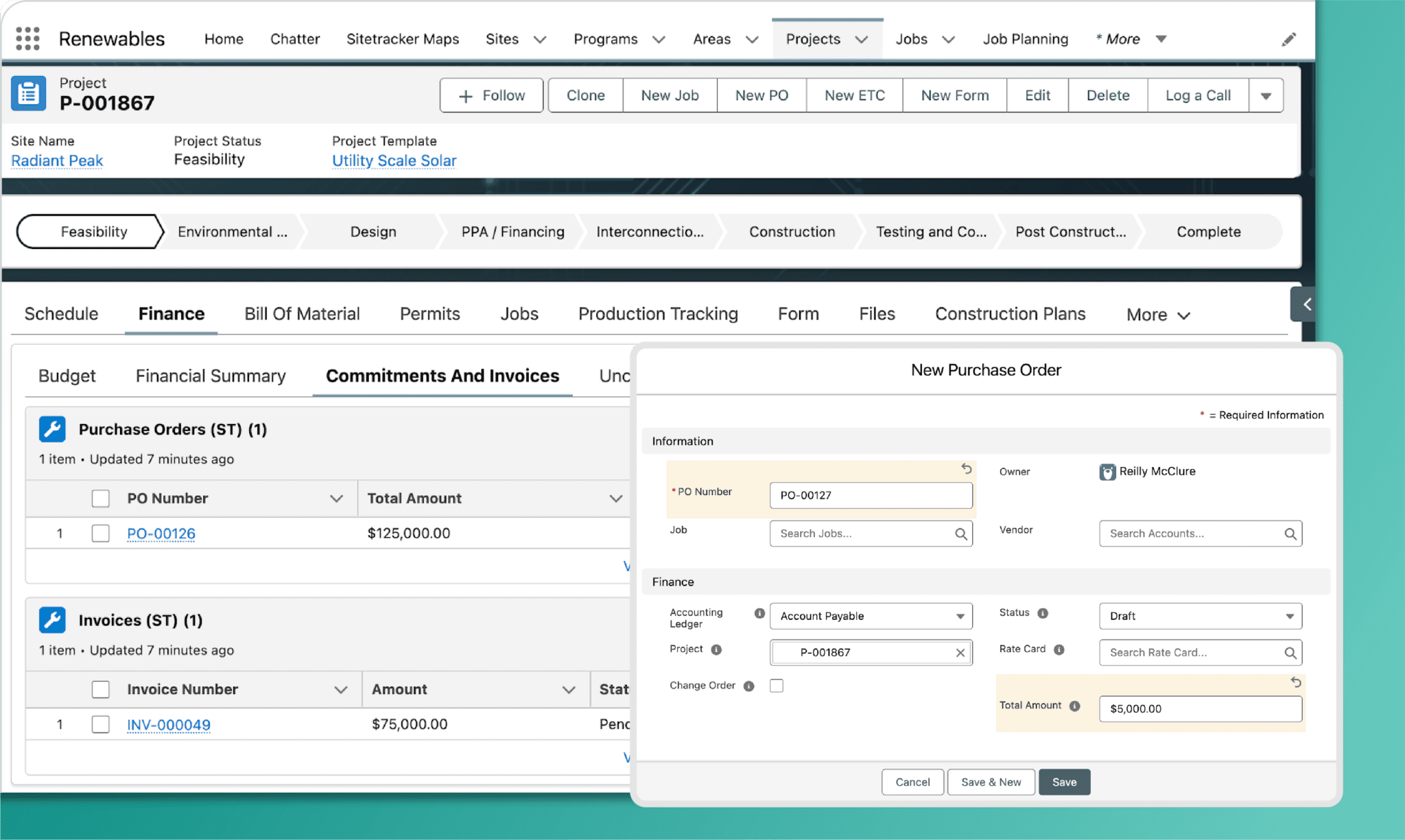 Project Financial Management Software | Sitetracker